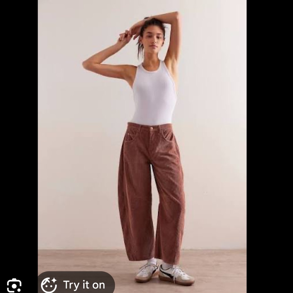 We The Free Women's Wide Leg Cord Pants in Brown